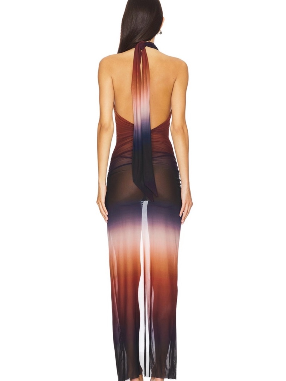 NWT Jaded London Azevedo Knotted Halter Maxi Dress Size 8 - Picture 3 of 9